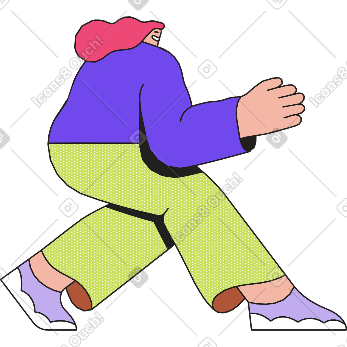 Ilustración Mujer sosteniendo en estilo Dazzle a descargar en PNG y SVG