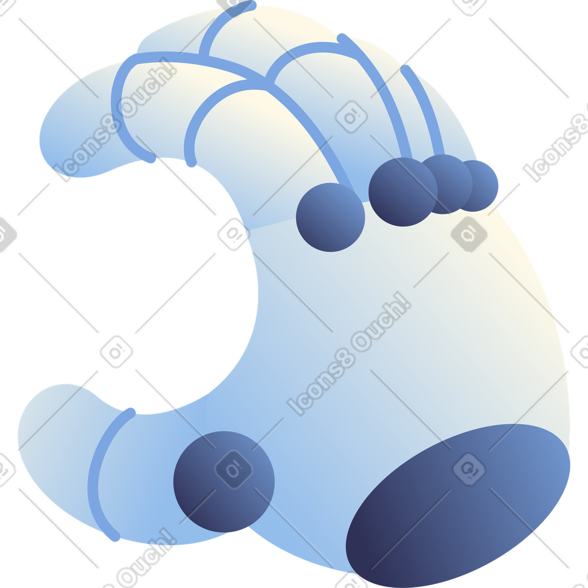 Ilustración Mano robótica en estilo Beam a descargar en PNG y SVG
