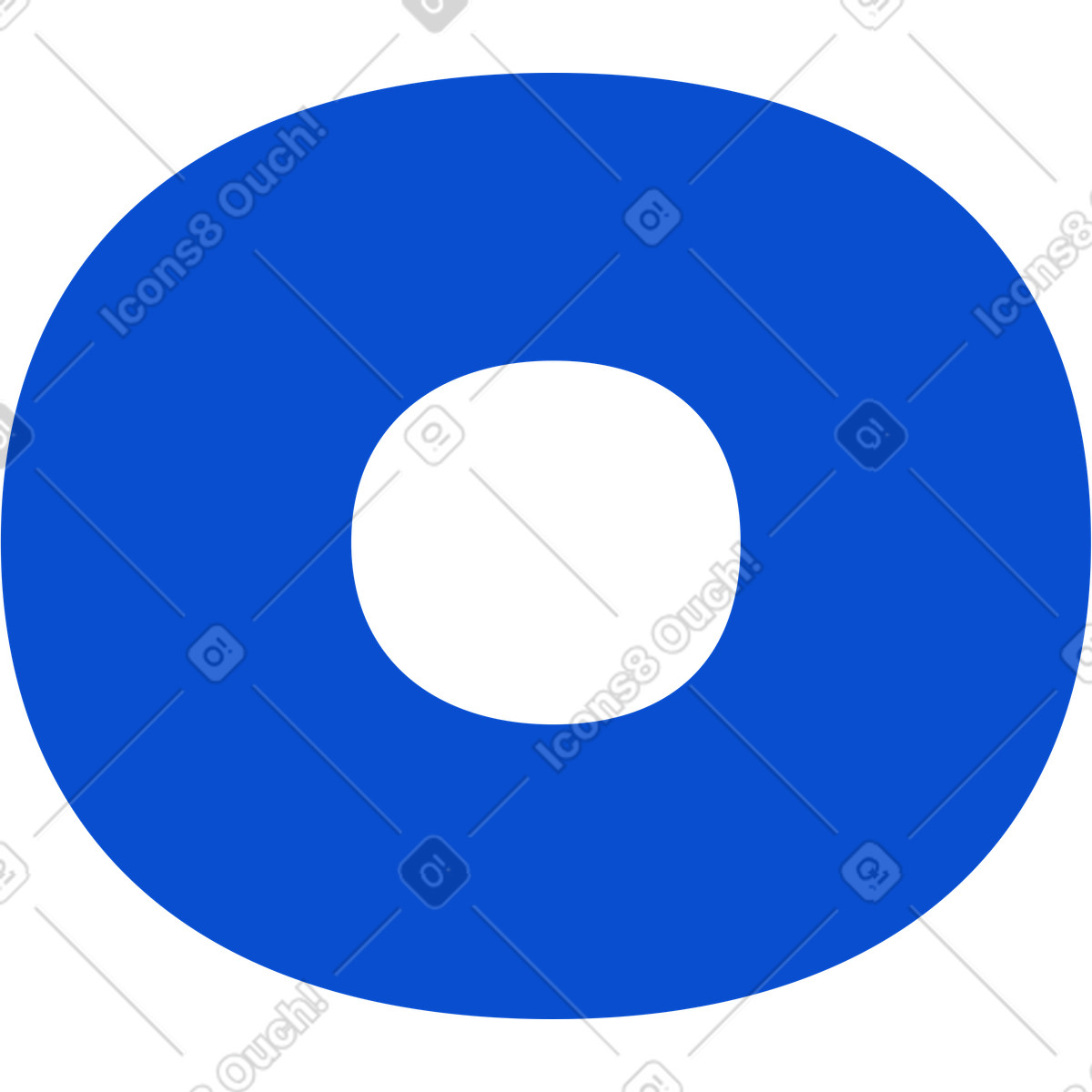 Buchstabe o-Illustration im Tiny-Stil als Download in PNG, SVG