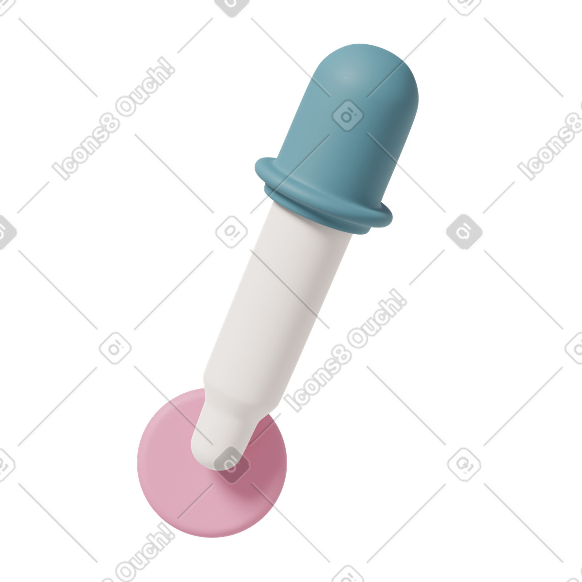 Eyedropper tool illustrazione in stile 3D Casual life scarica in PNG, SVG