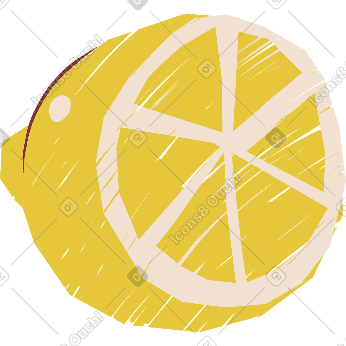 Illustration Citron dans le style Sleepy à télécharger aux formats PNG, SVG