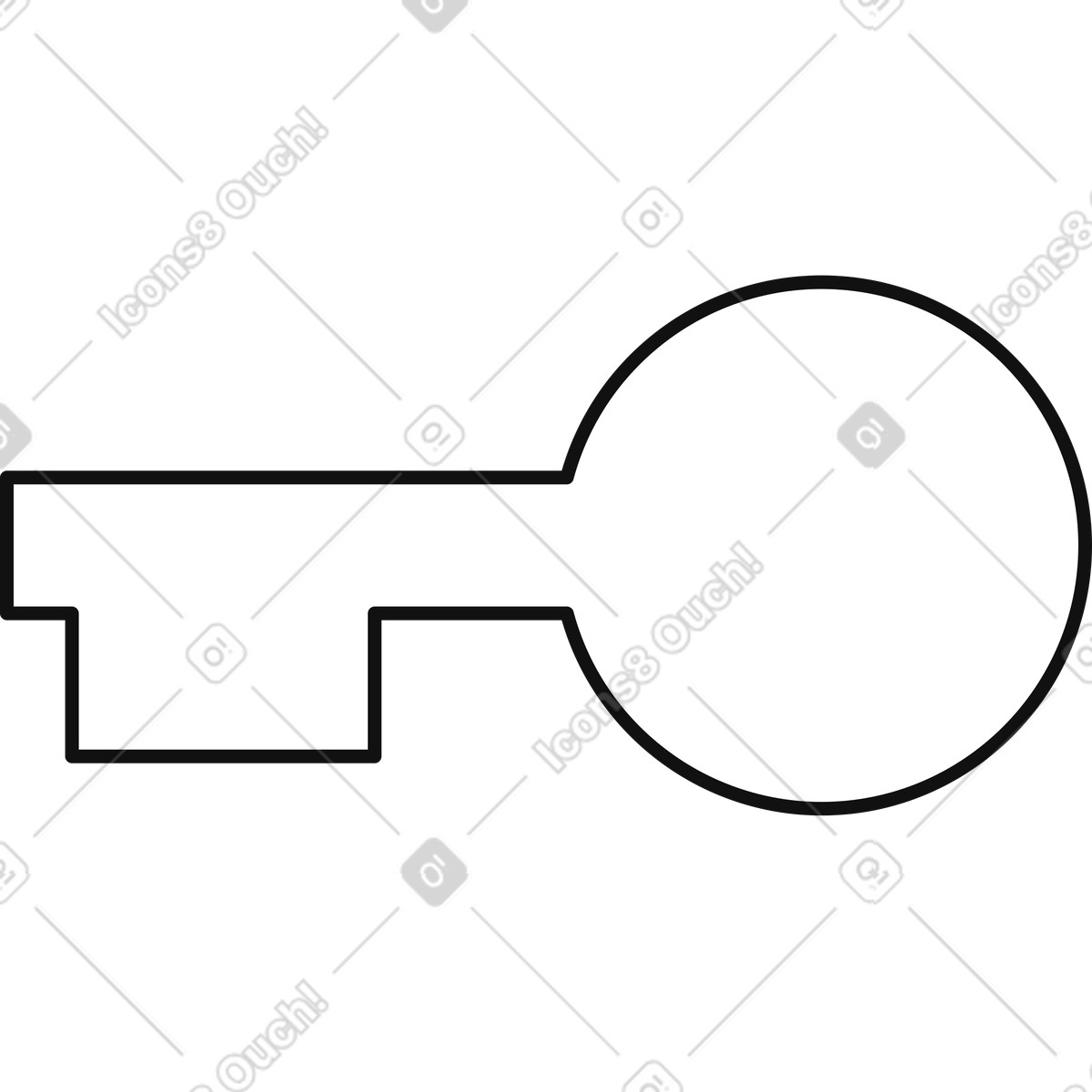 Ilustración Key symbol representing security access password protection and locked privacy en estilo Main a descargar en PNG y SVG
