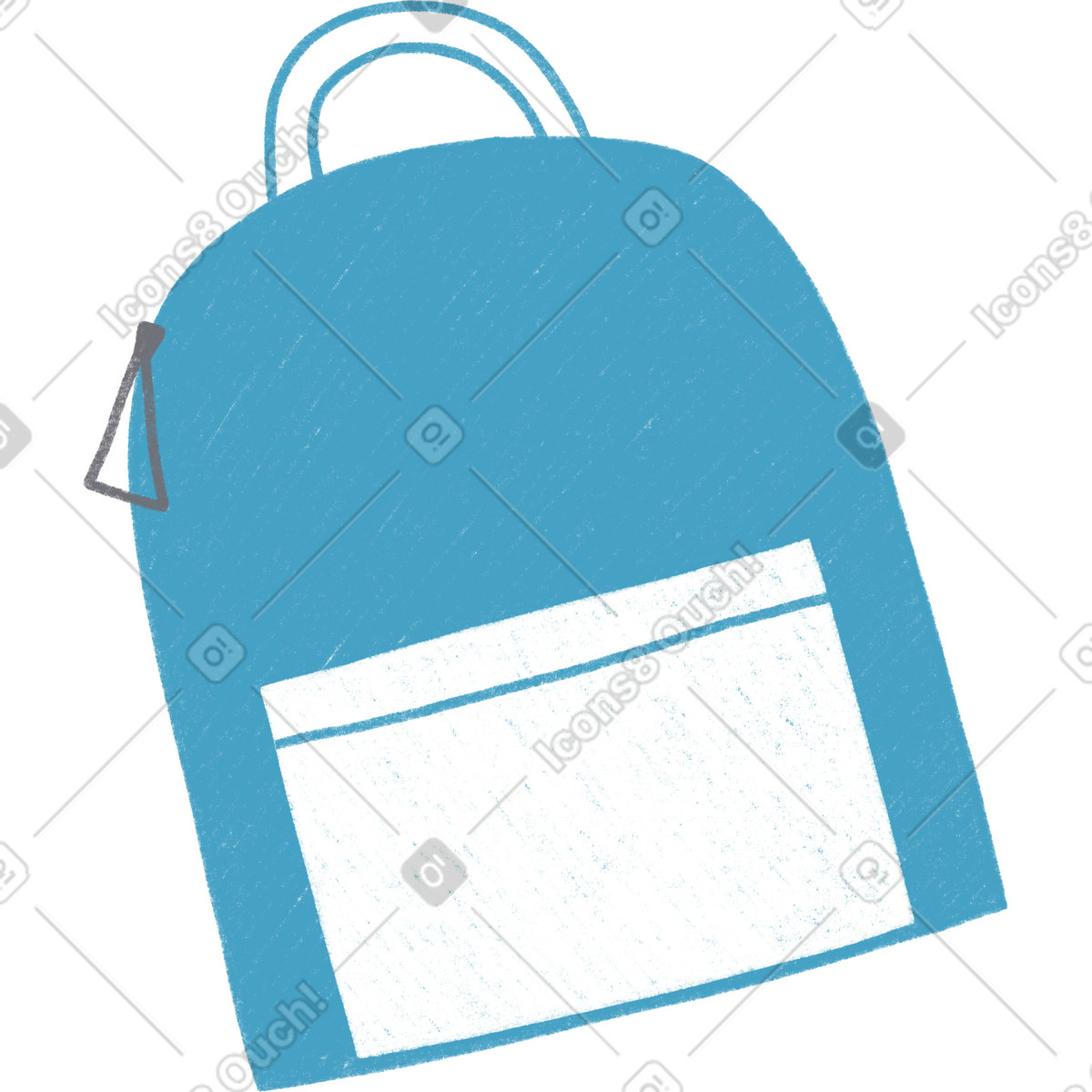 Tutti スタイルの Blue travel backpack のイラストをPNG、SVG形式でダウンロード