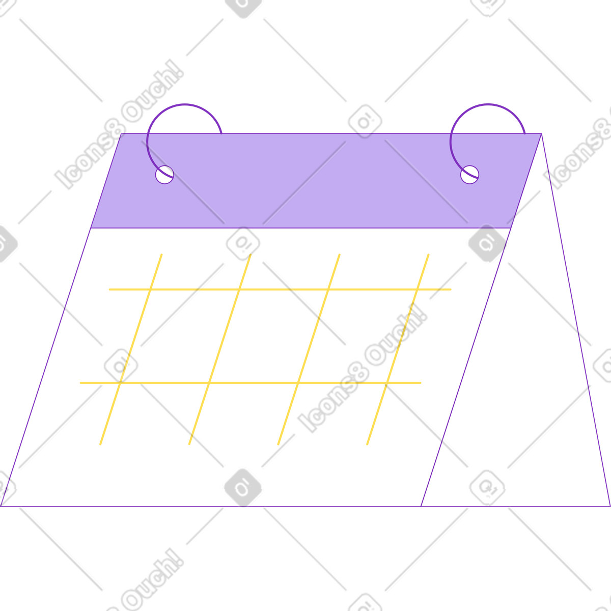 Calendario illustrazione in stile Elastic scarica in PNG, SVG