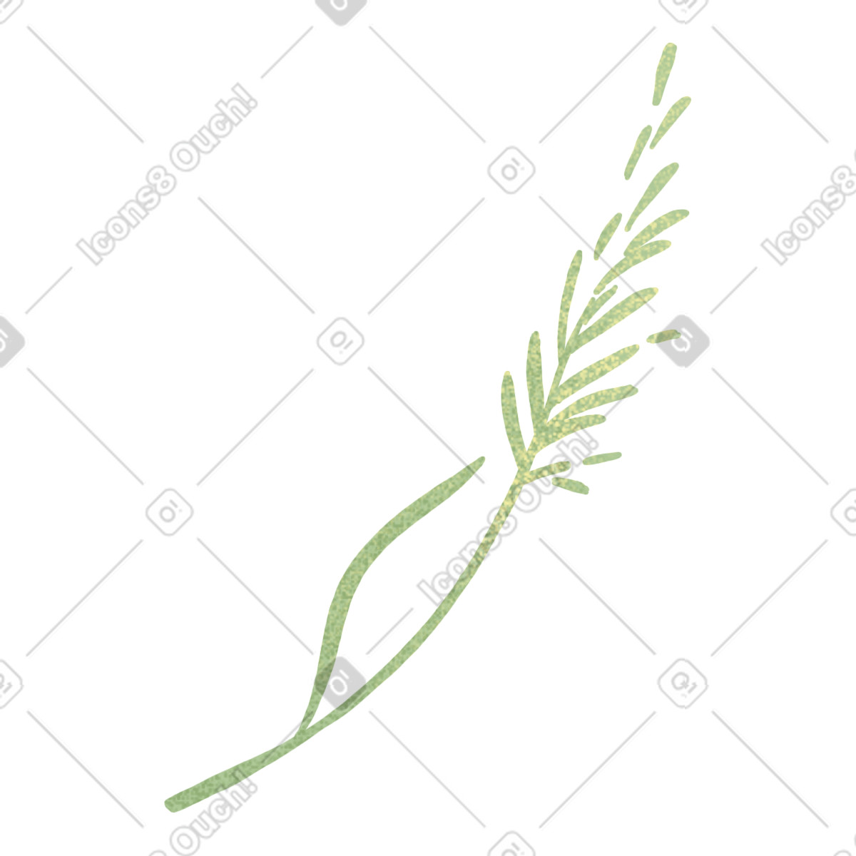 下载 Floral 风格的 One small blade of grass 插画，支持 PNG、SVG 格式