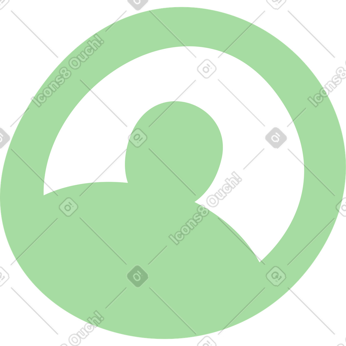 Иллюстрация User profile avatar silhouette inside circular badge minimal outline shape в стиле Organic — скачать в форматах PNG, SVG