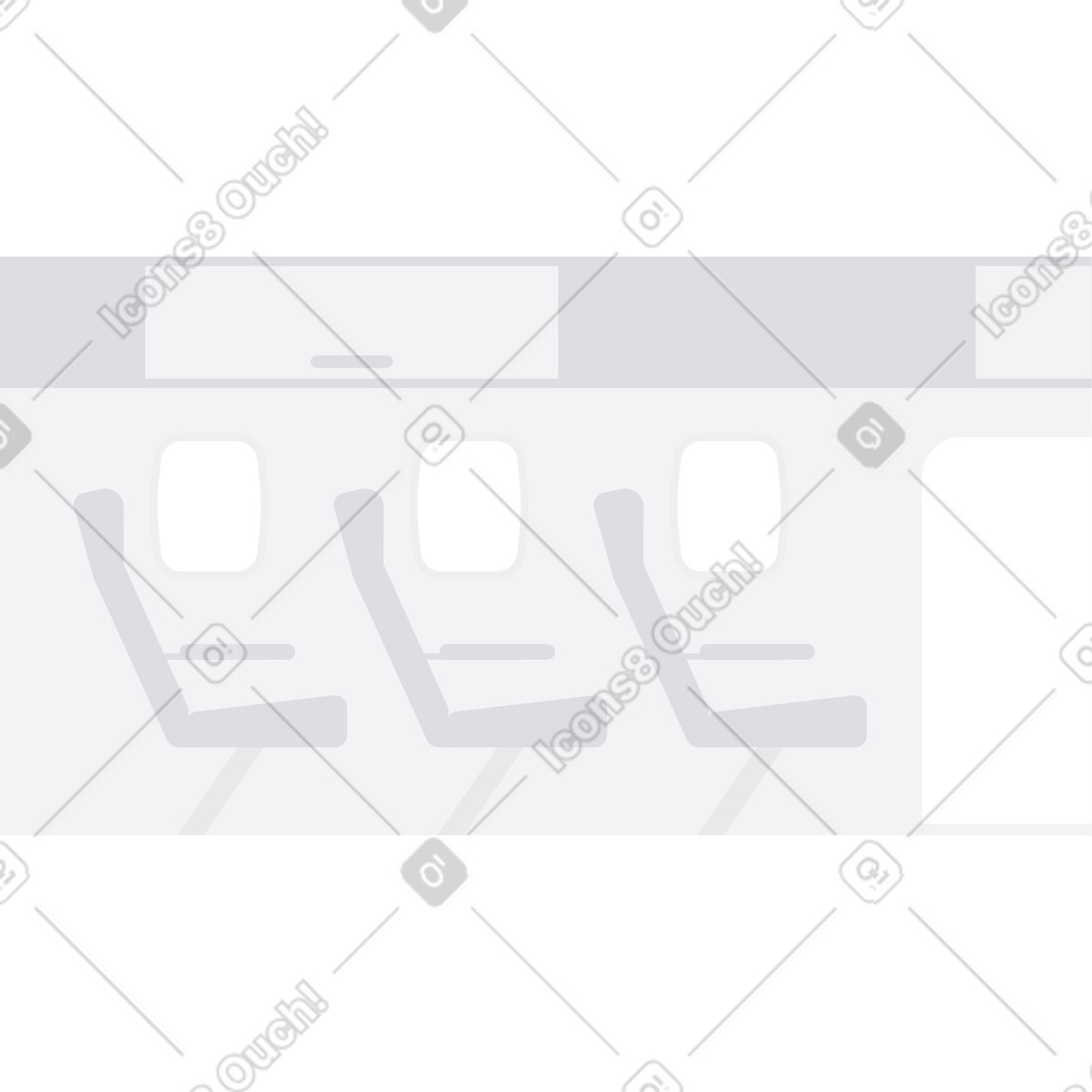 Ilustración Fondo de asientos avion en estilo Urban a descargar en PNG y SVG