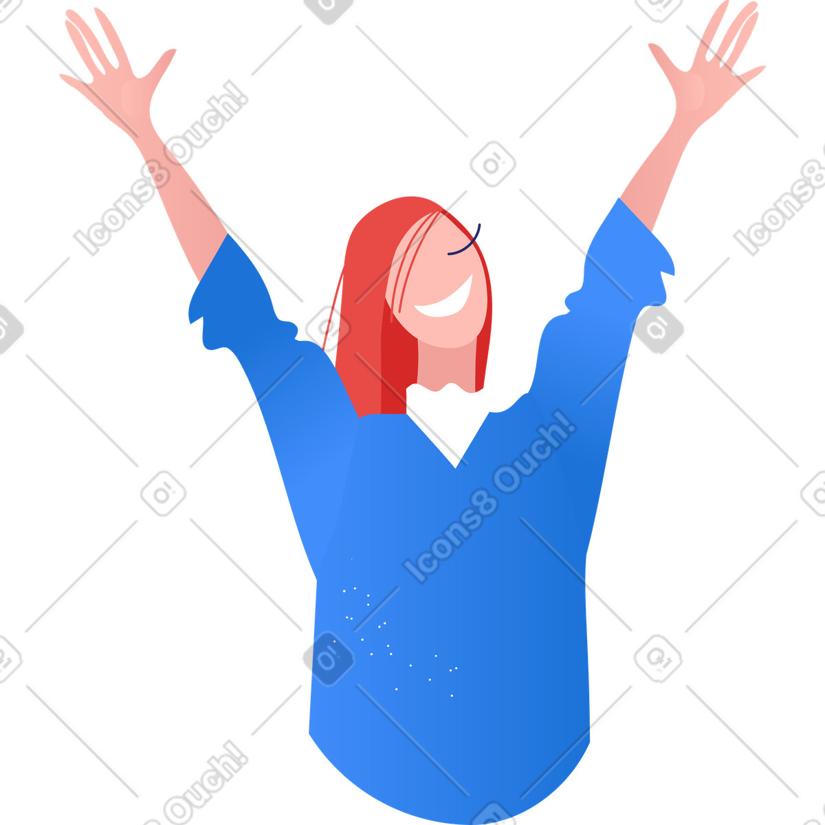 Girl illustration clipart image in PNG, SVG, GIF