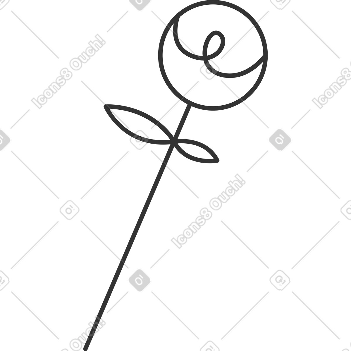 Crayon スタイルの 花 のイラストをPNG、SVG形式でダウンロード