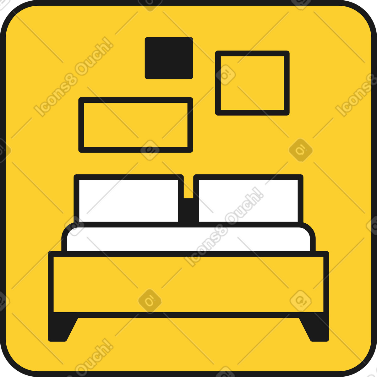 Taxi スタイルの ホテルのアイコン のイラストをPNG、SVG形式でダウンロード
