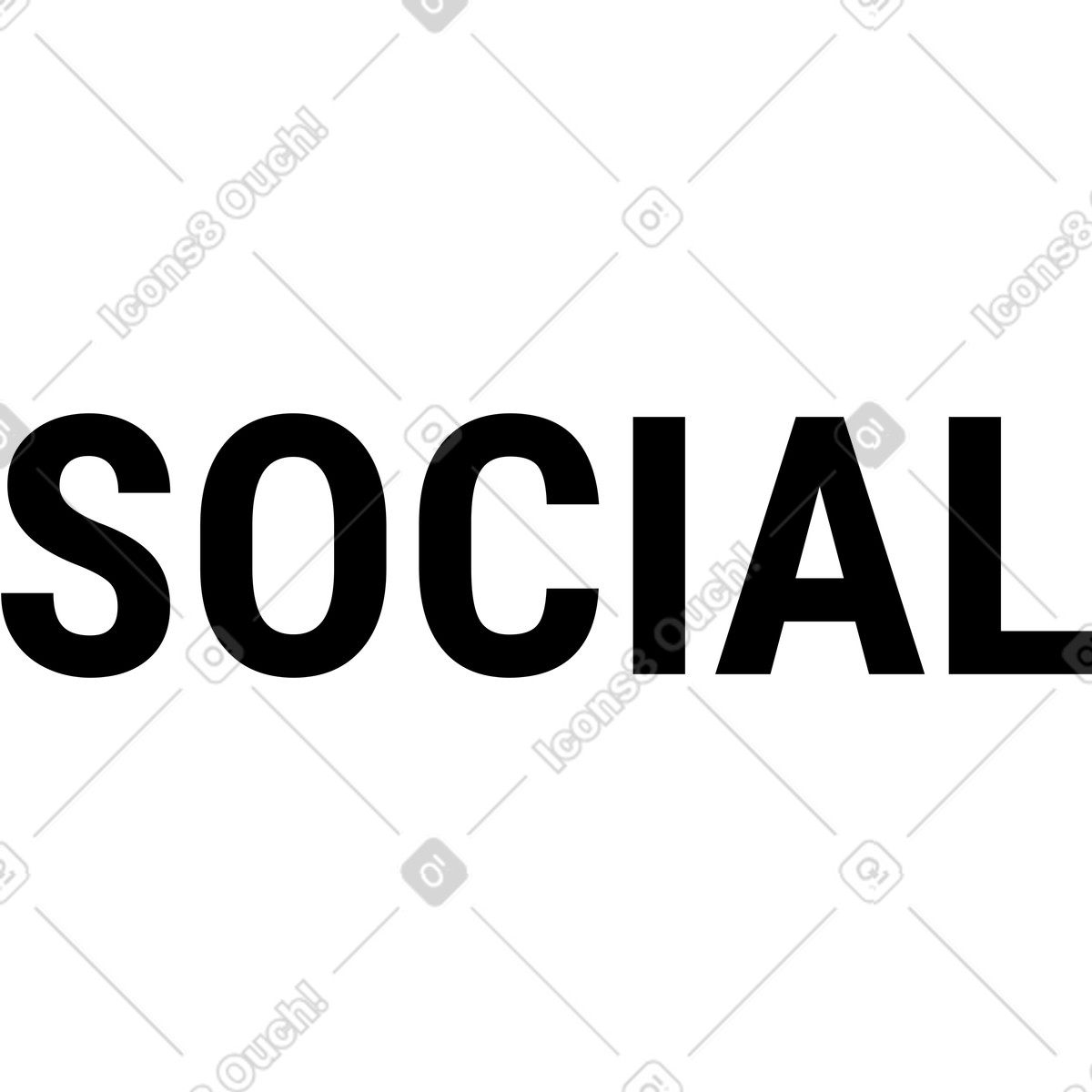 Social illustration in Memphis style download in PNG, SVG