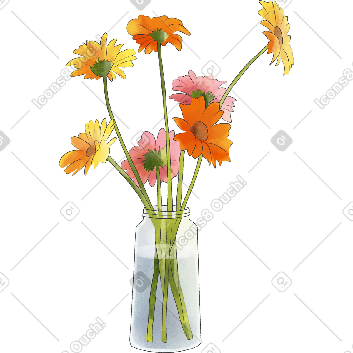 Illustration Vase avec des fleurs dans le style Seasons à télécharger aux formats PNG, SVG