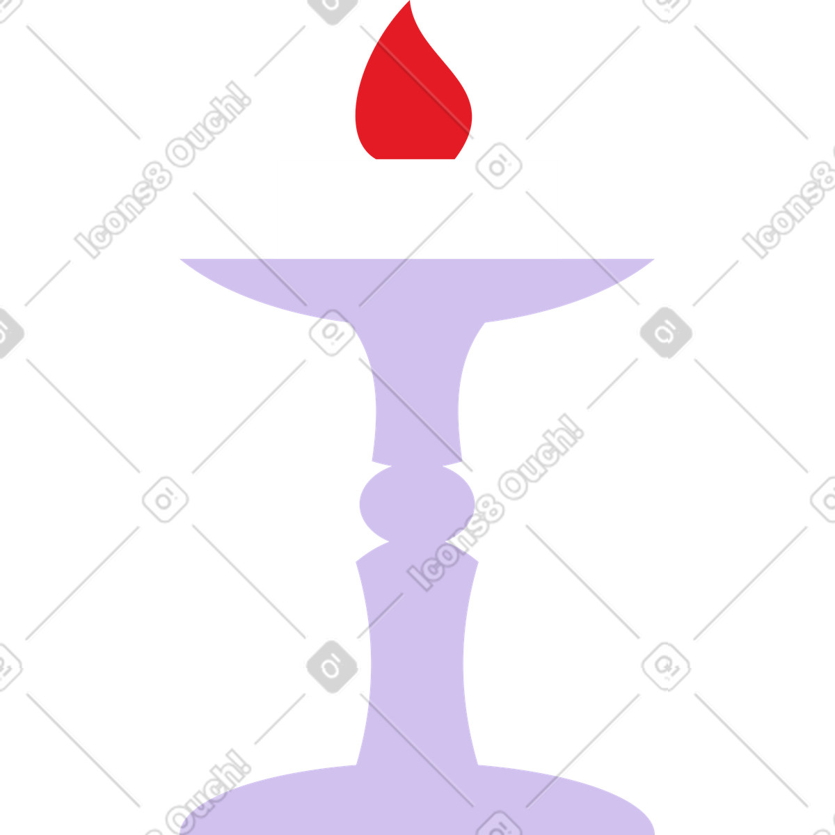 Leuchter mit kerze-Illustration im Folks-Stil als Download in PNG, SVG