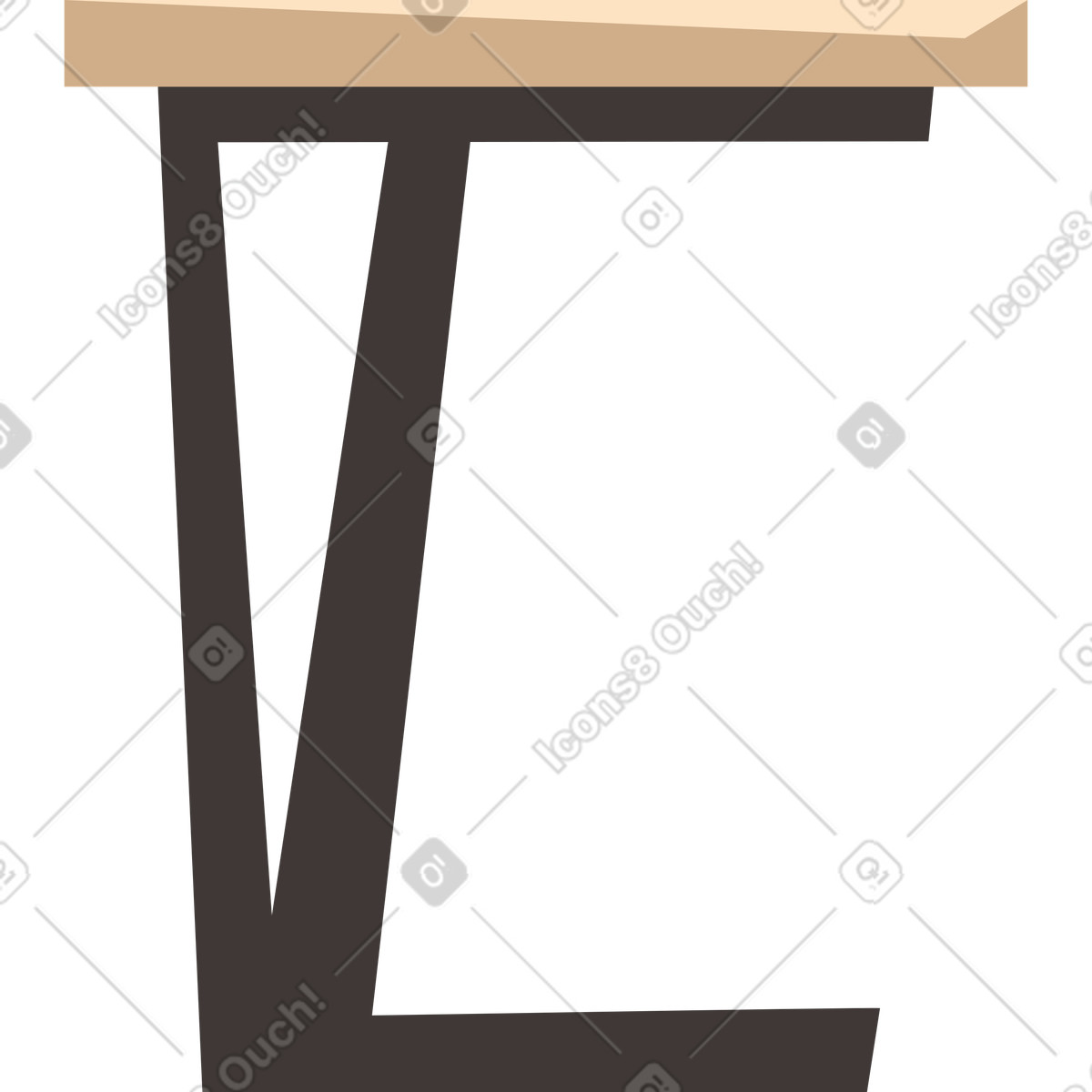 Schreibtisch-Illustration im Dizzy-Stil als Download in PNG, SVG