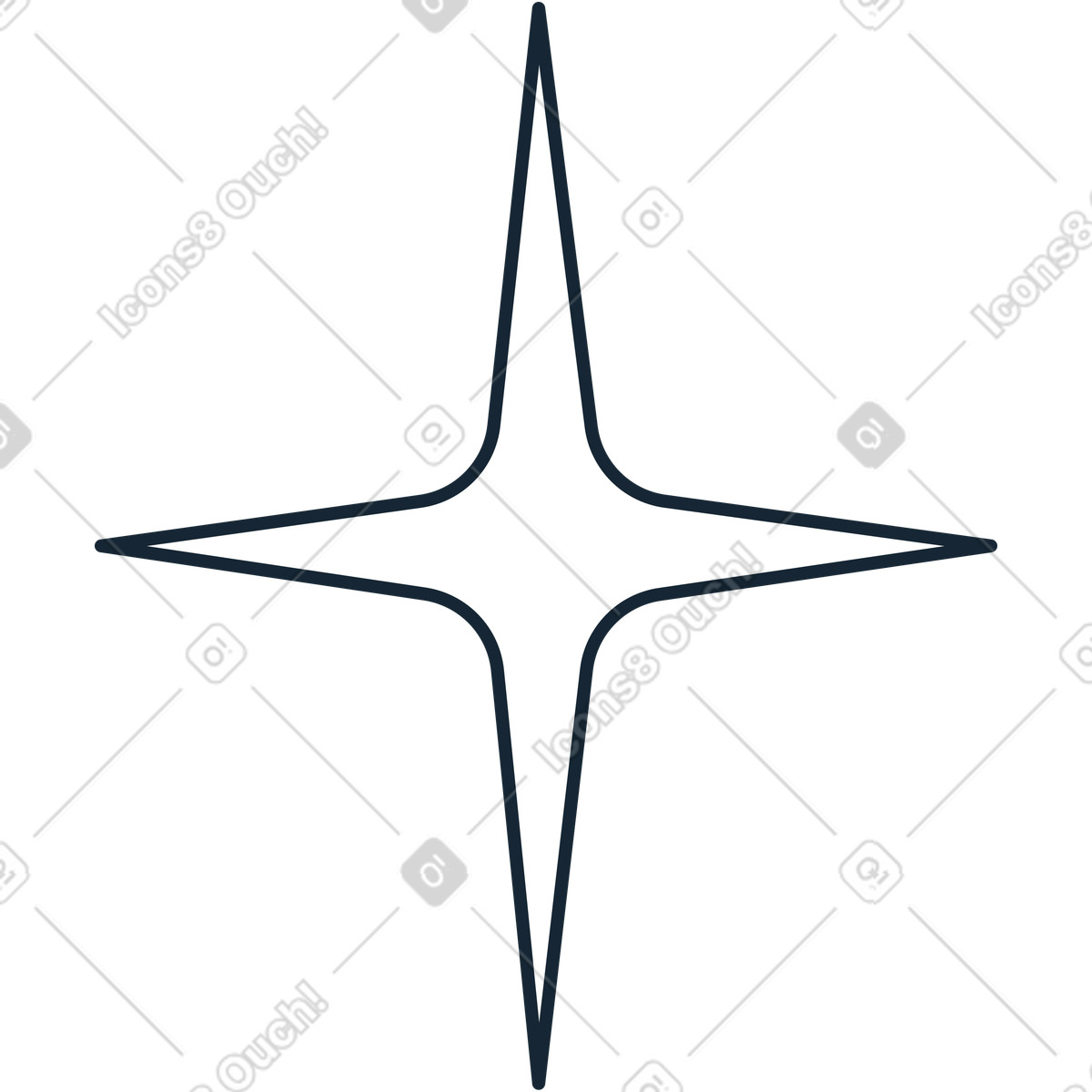 Star white-Illustration im Indigo-Stil als Download in PNG, SVG