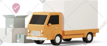 Delivery service illustration in PNG, SVG, GIF formats