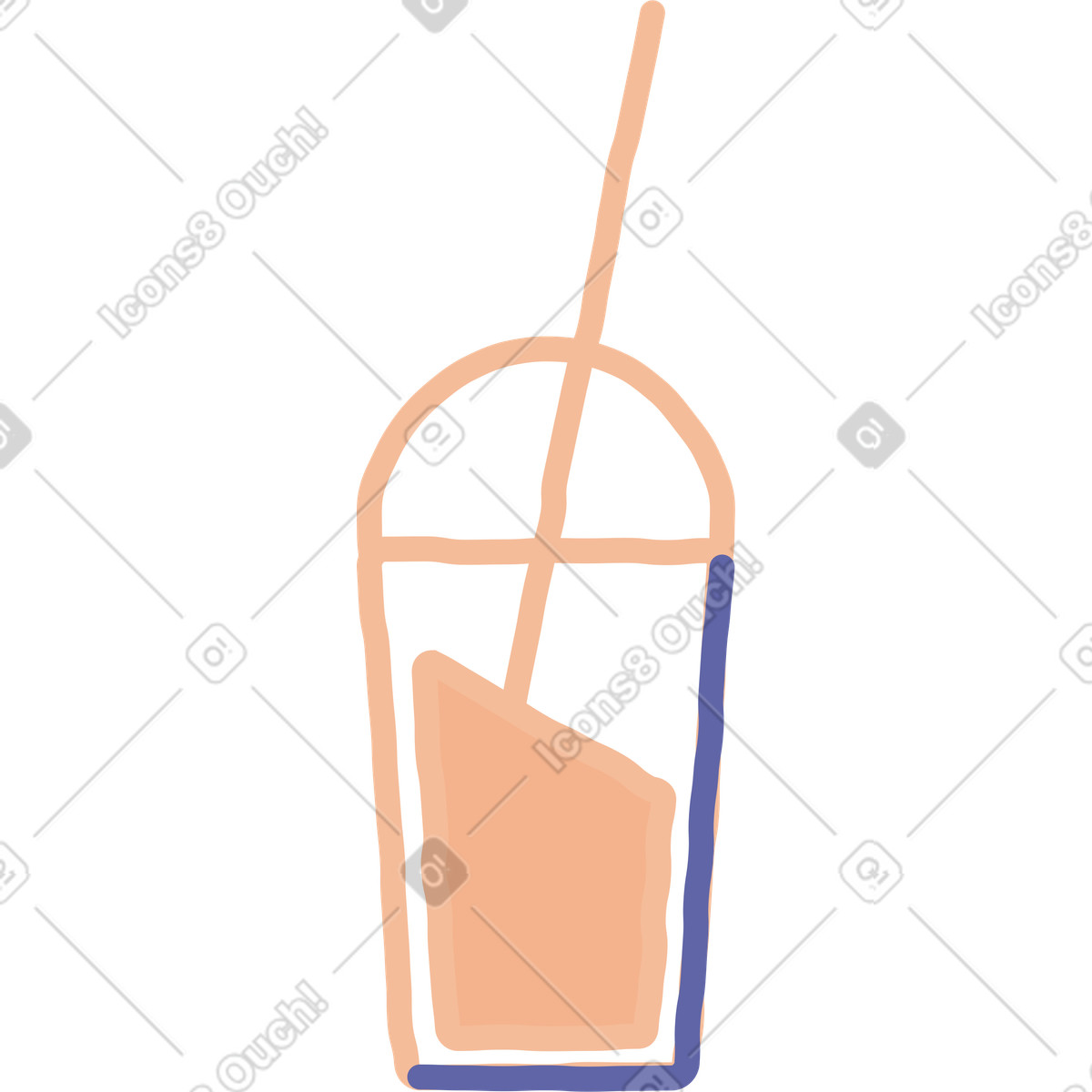 Ilustração de Milkshake em no estilo Stripy para baixar em PNG, SVG