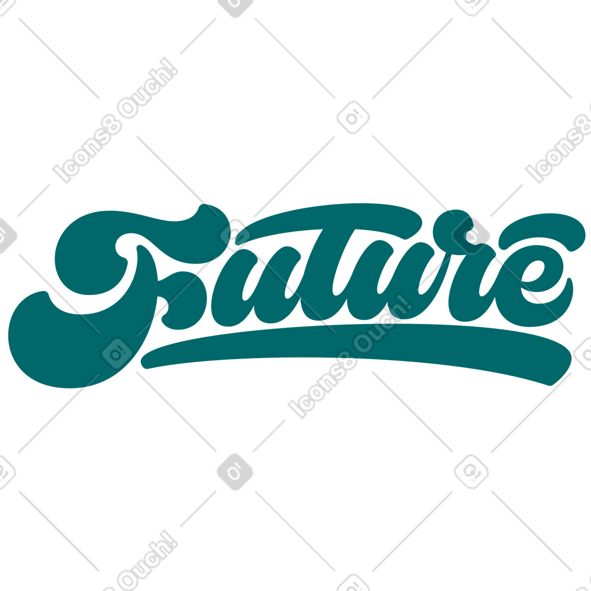 Futuro delle lettere illustrazione in stile Sammy Line scarica in PNG, SVG