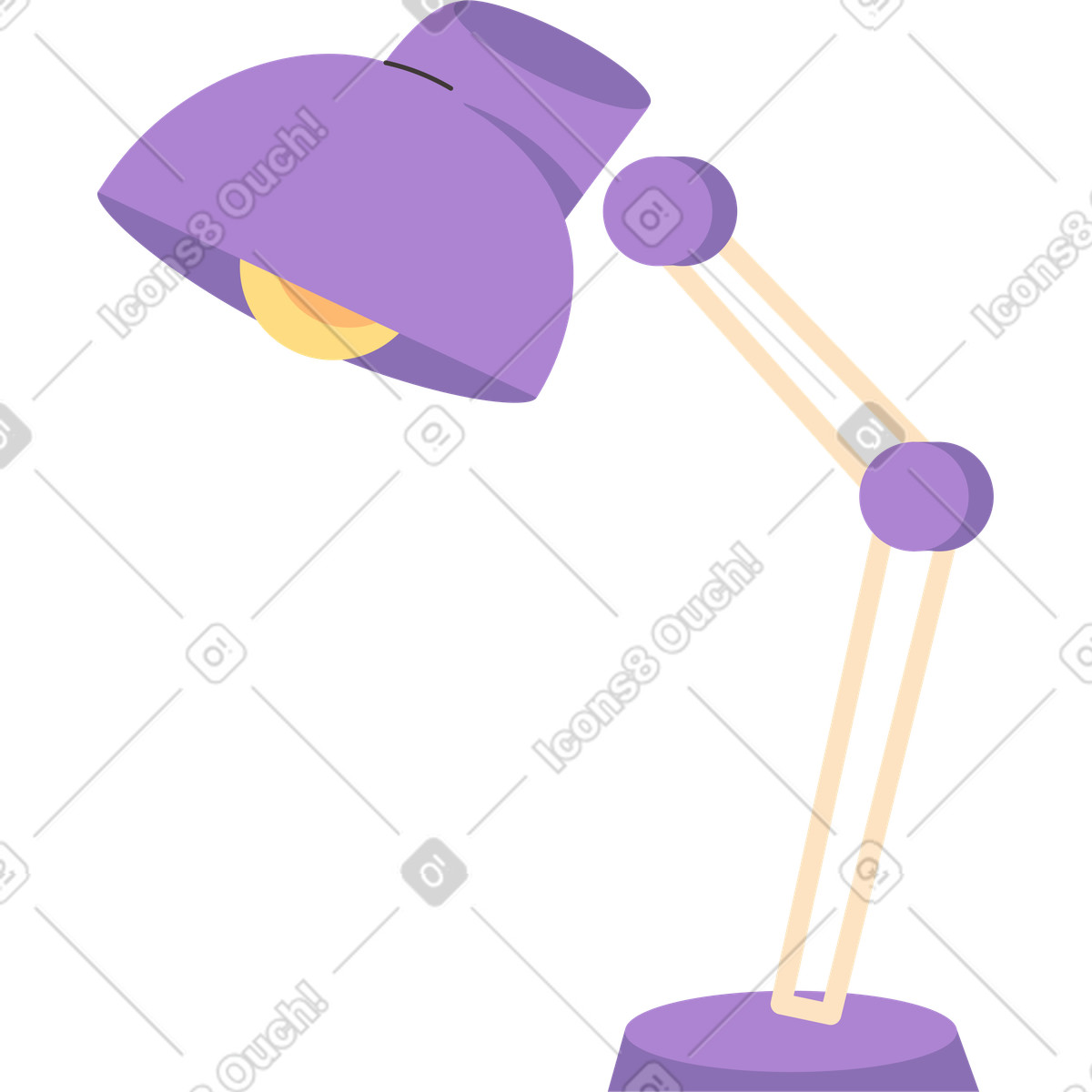 Lamp animated illustration in Dizzy style download in GIF, Lottie (JSON), AE
