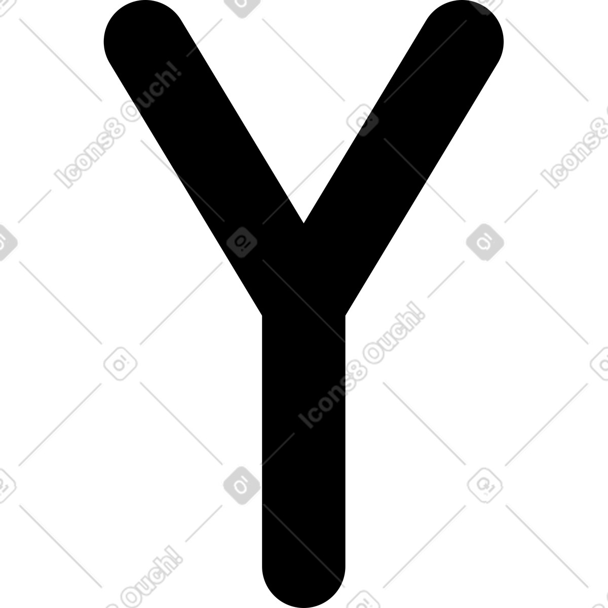 Ilustração de Black letter y em no estilo Transistor para baixar em PNG, SVG
