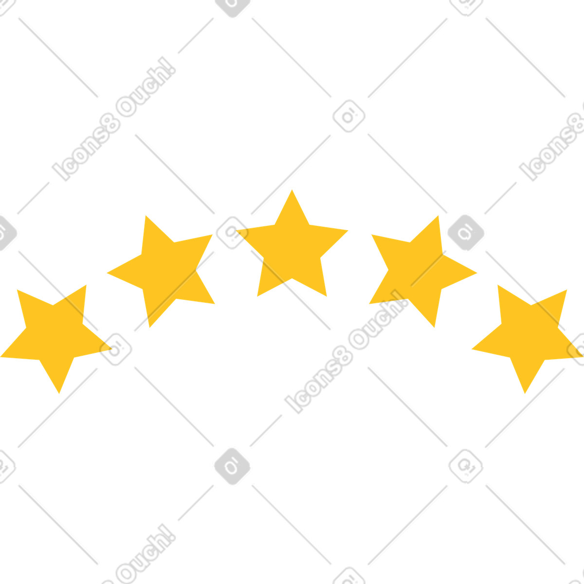 Fünf sterne-Illustration im Bright-Stil als Download in PNG, SVG