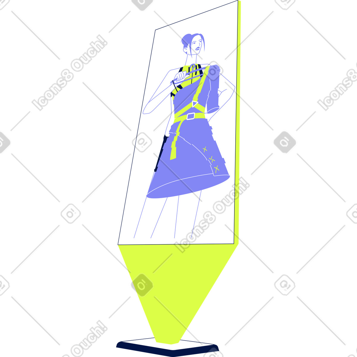 Ilustração de Tela montagem virtual em no estilo Glow para baixar em PNG, SVG