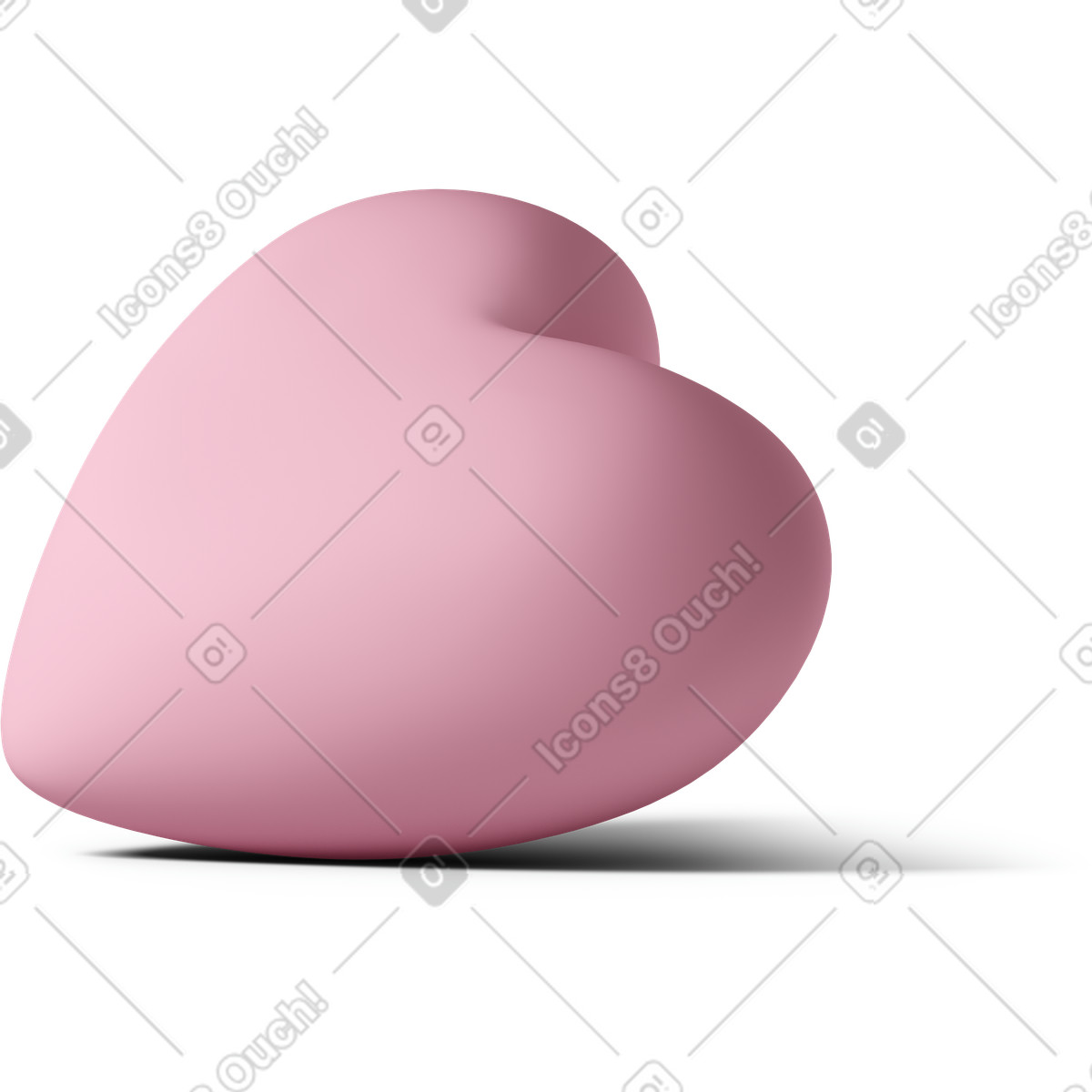 Ilustração de Heart on ground em no estilo 3D Casual life para baixar em PNG, SVG