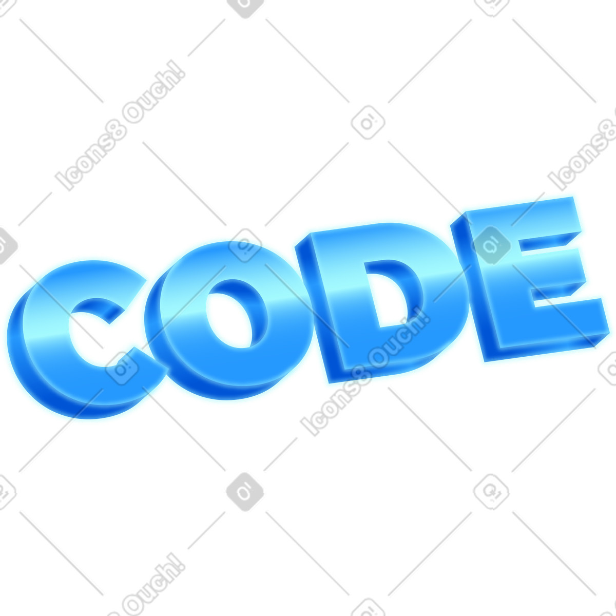 Lettering code text illustration in Burst style download in PNG, SVG