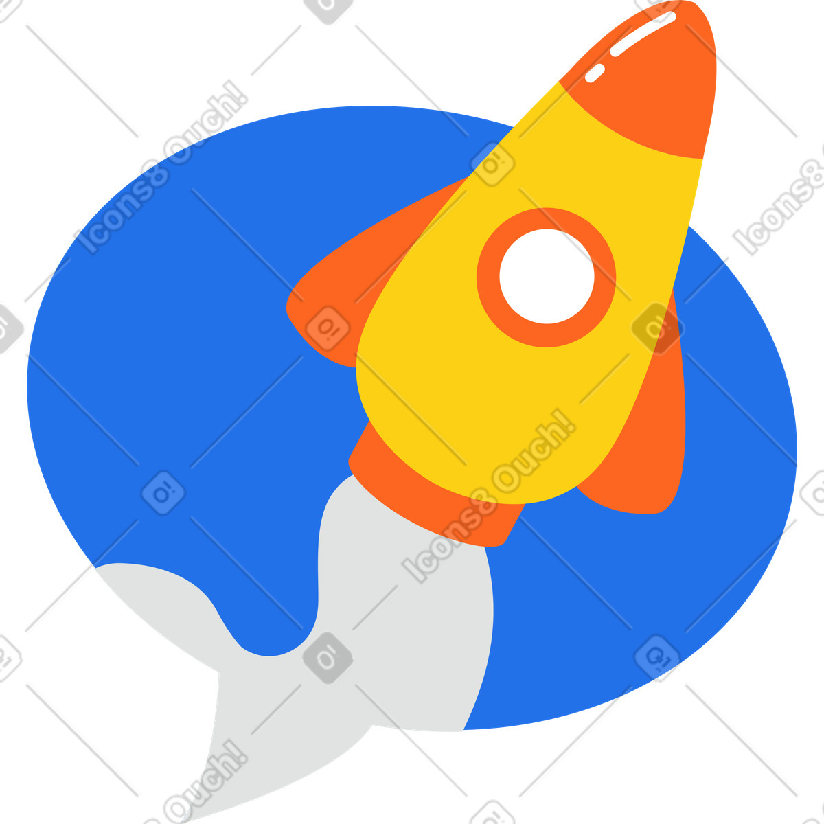 Ilustração de Foguete em no estilo Active para baixar em PNG, SVG