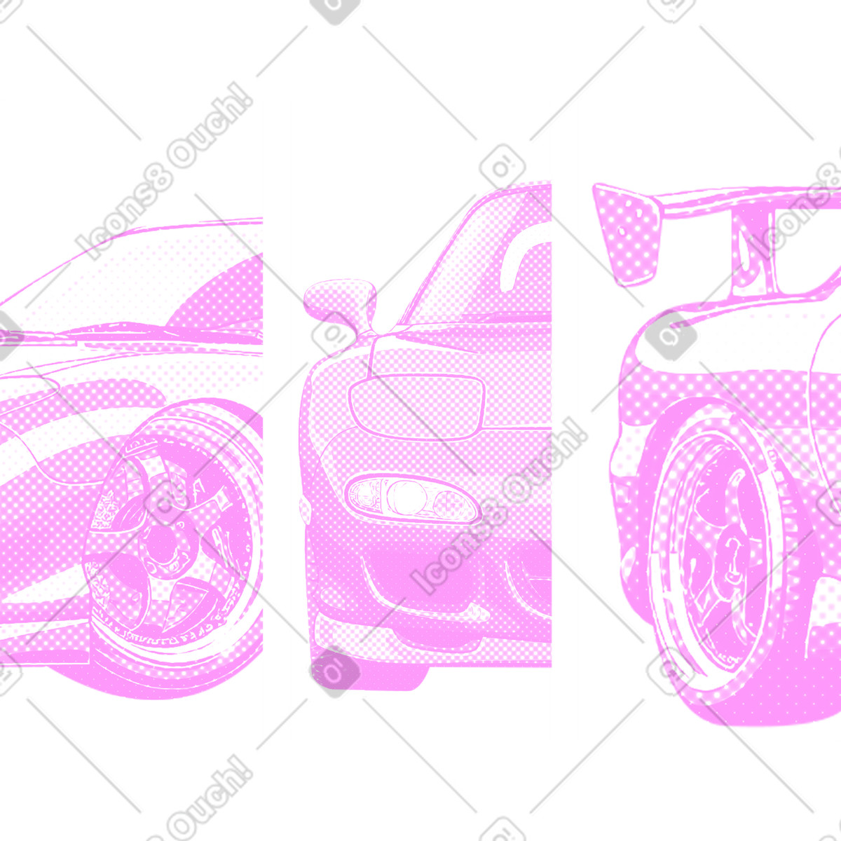 Mazda rx- background illustration in Halftone style download in PNG, SVG