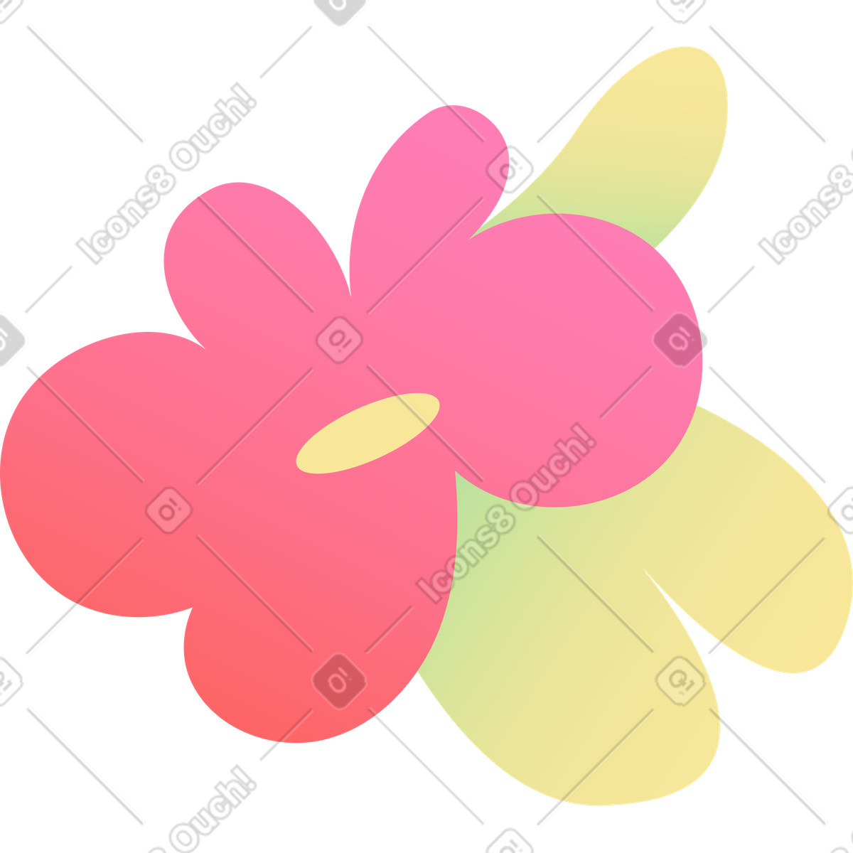 Pinke blume-Illustration im Beam-Stil als Download in PNG, SVG