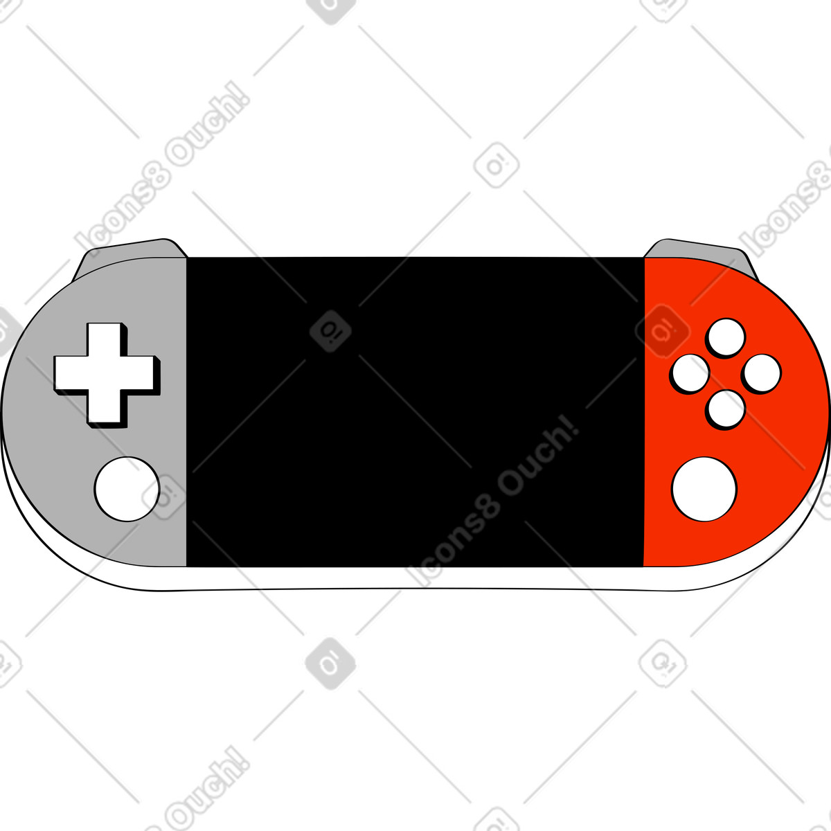 Game console illustration in Looney style download in PNG, SVG