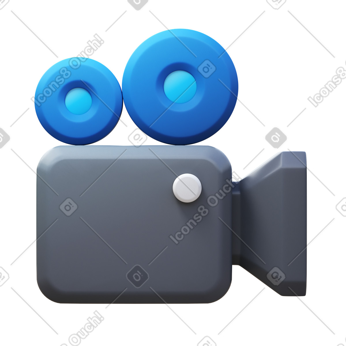 Ilustración Camara de pelicula en estilo 3D Fluency a descargar en PNG y SVG