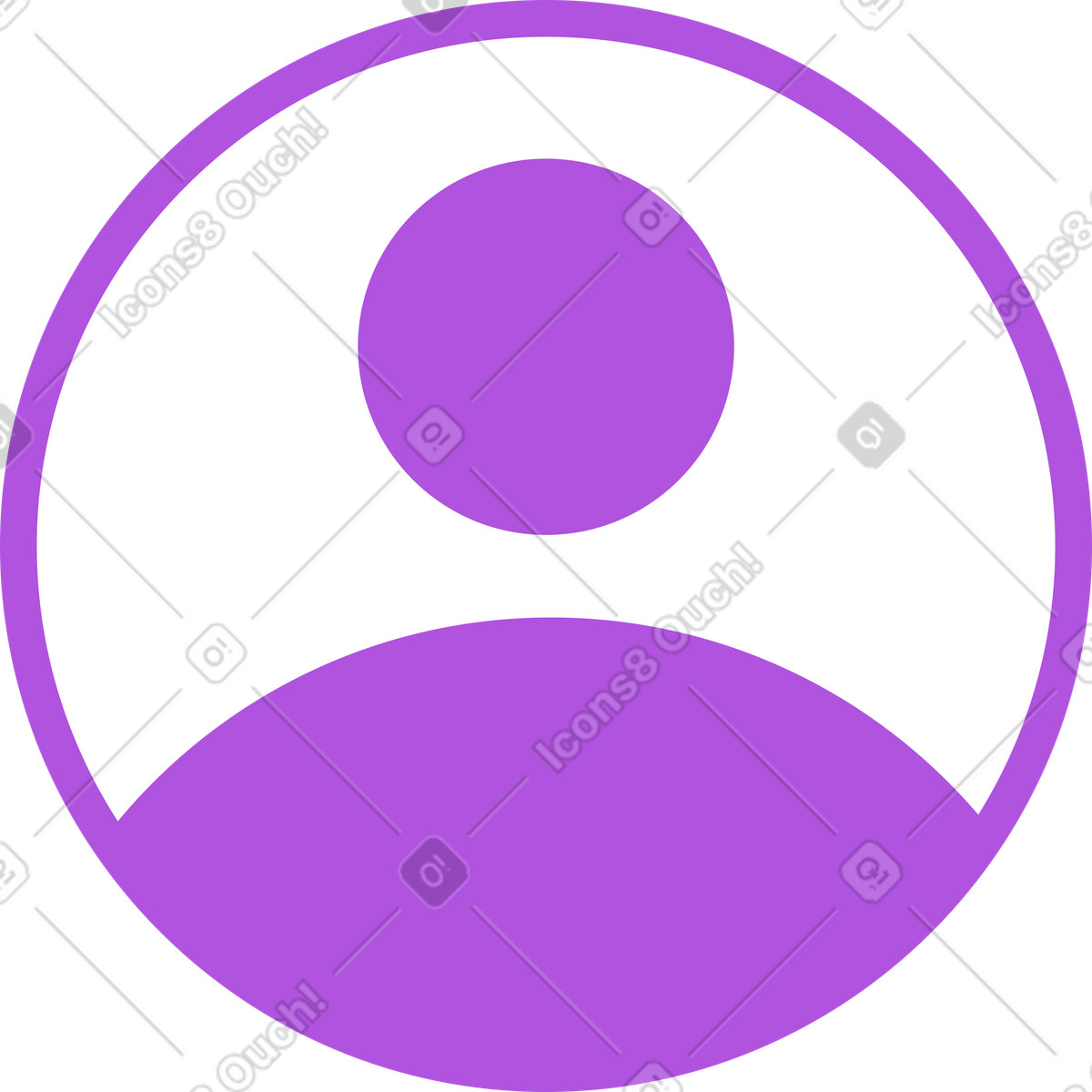 Rundes benutzersymbol-Illustration im Grapy-Stil als Download in PNG, SVG