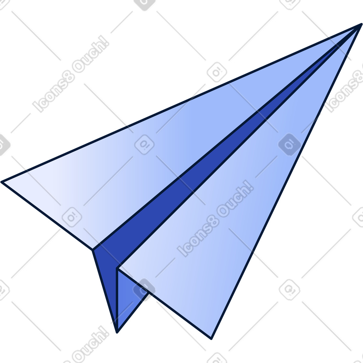 Illustration Avion en papier dans le style Neat à télécharger aux formats PNG, SVG