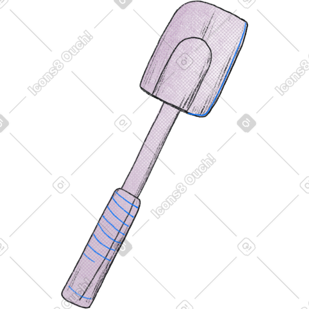 Silicone spatula illustration in Moments style download in PNG, SVG