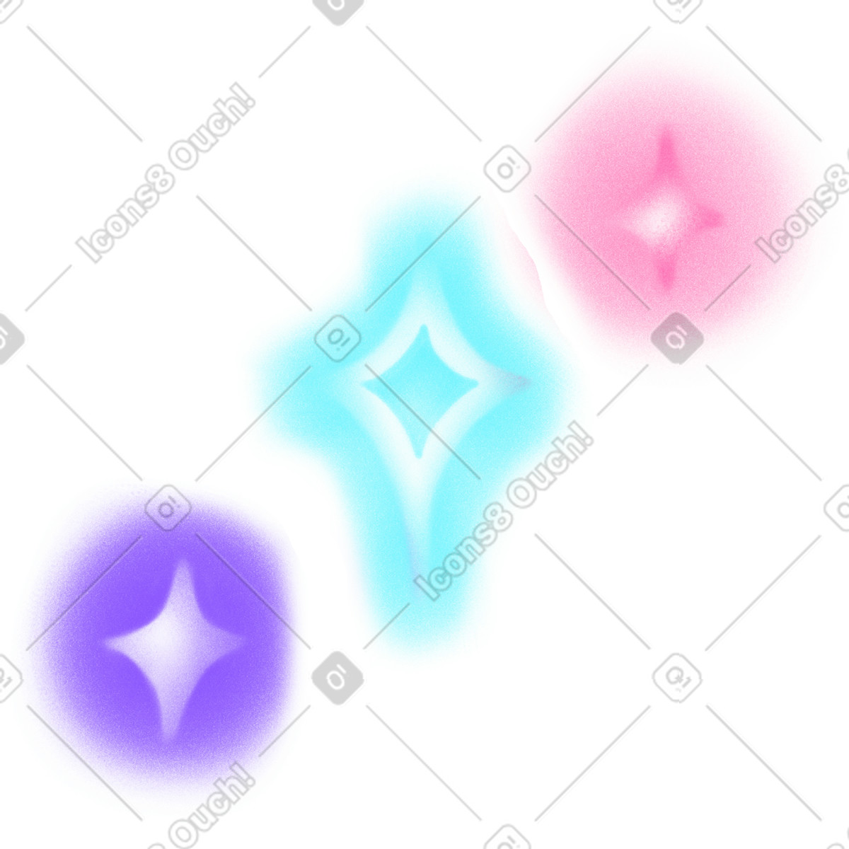 下载 Doodle 风格的 Three shining stars 插画，支持 PNG、SVG 格式