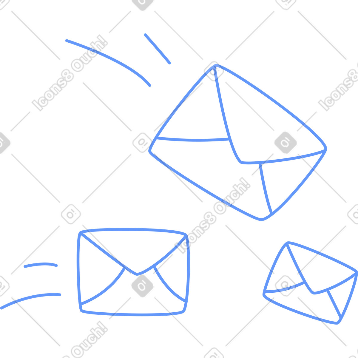 Ilustração de Mensagens voadoras em no estilo Plain para baixar em PNG, SVG