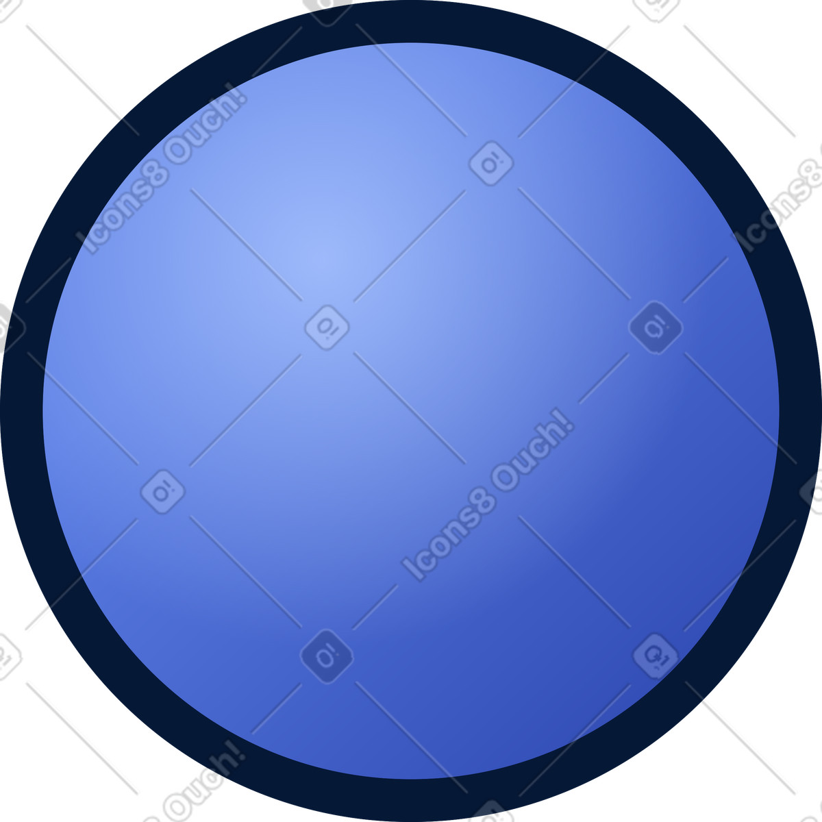 Blue circle illustration in Neat style download in PNG, SVG