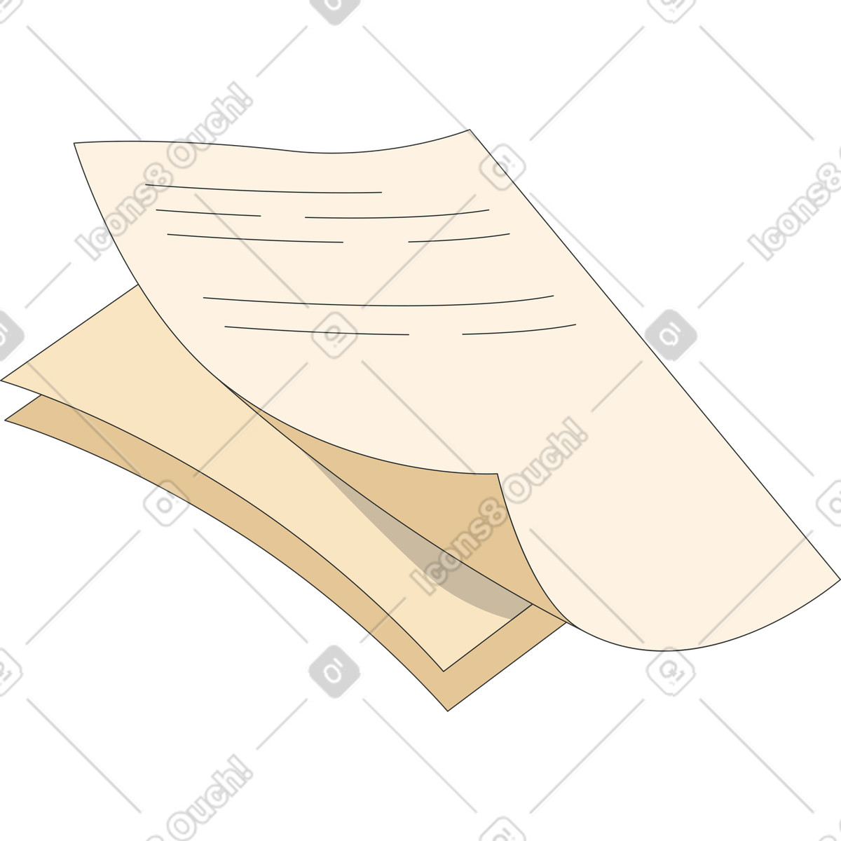 Kit スタイルの 紙 のイラストをPNG、SVG形式でダウンロード