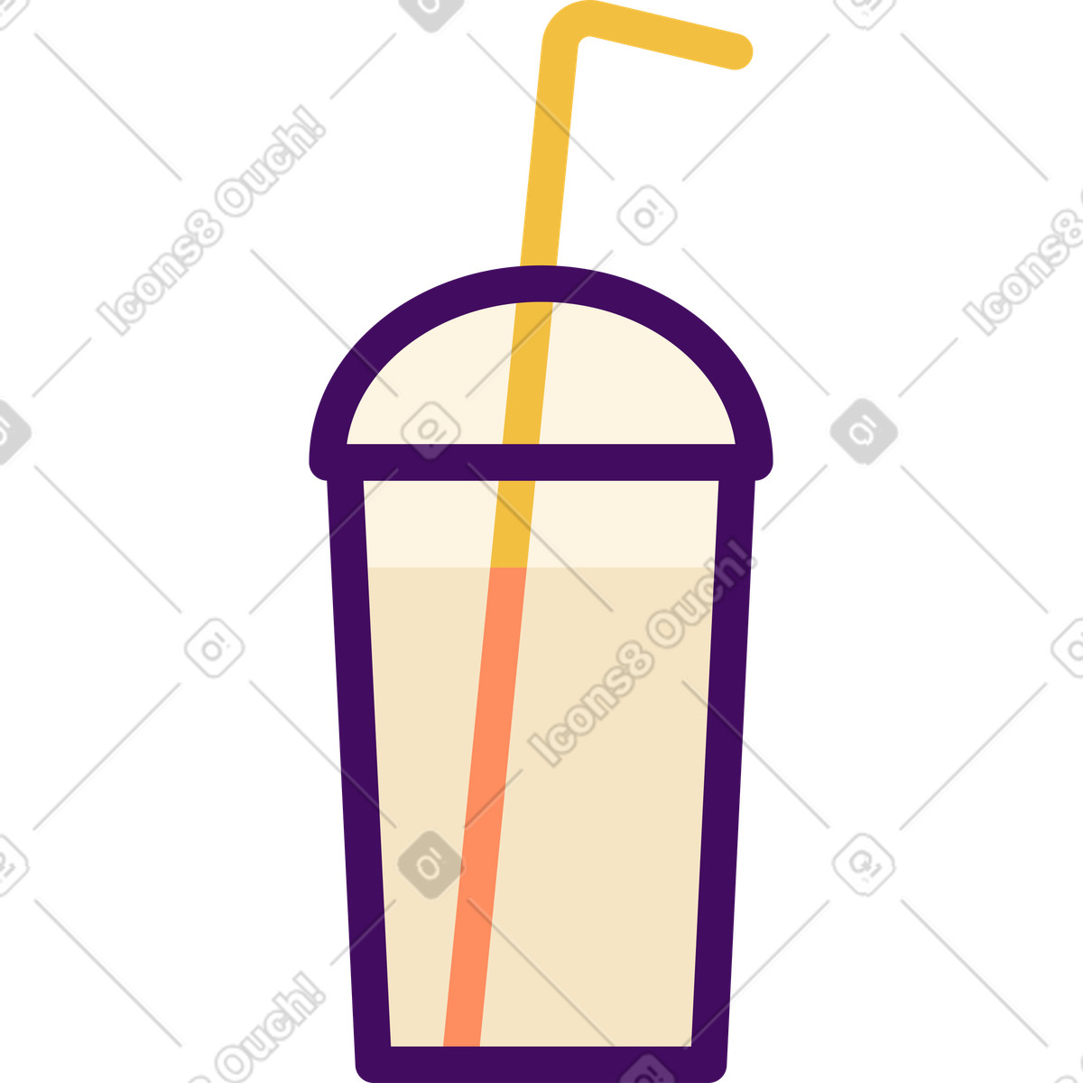Ilustração de Copo com canudo em no estilo Simplistic para baixar em PNG, SVG