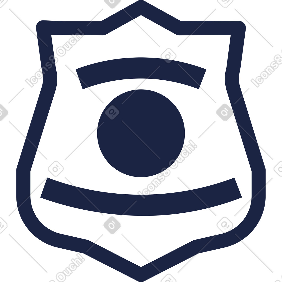 下载 Urban Line 风格的 警察徽章 插画，支持 PNG、SVG 格式
