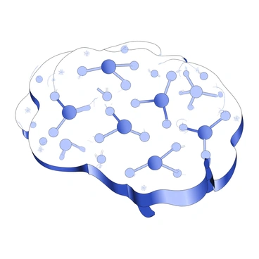 A dynamic illustration of synapses firing in the prefrontal cortex creating a lightshow