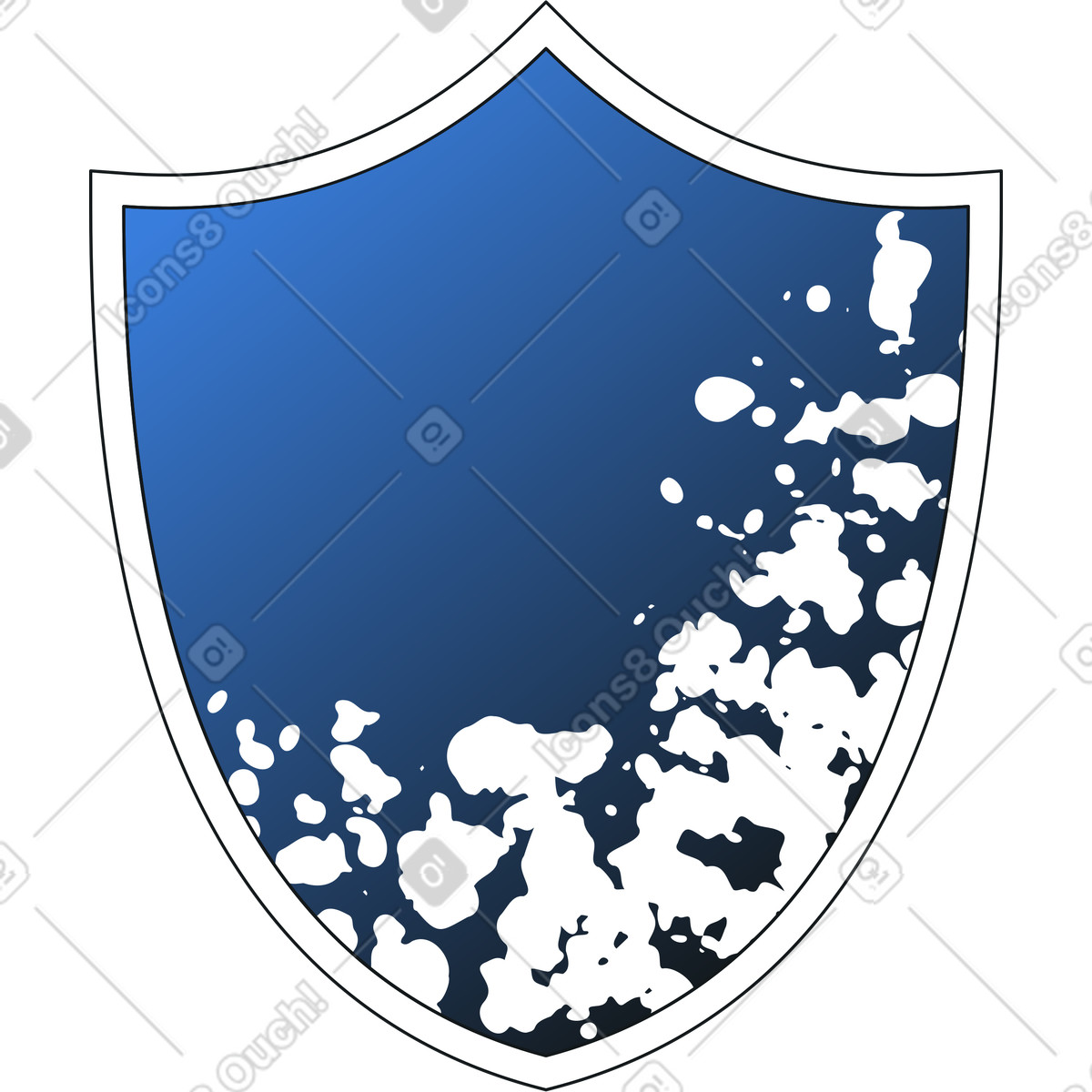 Shield illustration in Midnight style download in PNG, SVG