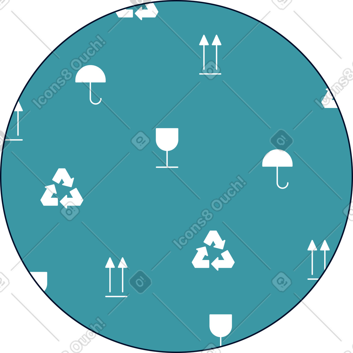Background delivery illustration in Teal style download in PNG, SVG