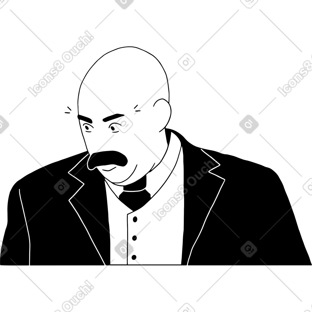Very surprised guy illustration in Dudes style download in PNG, SVG