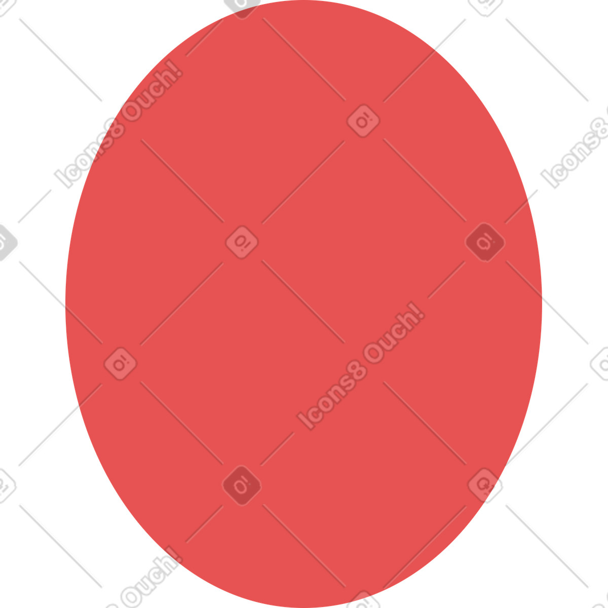 Red ellipse illustrazione in stile Pale scarica in PNG, SVG