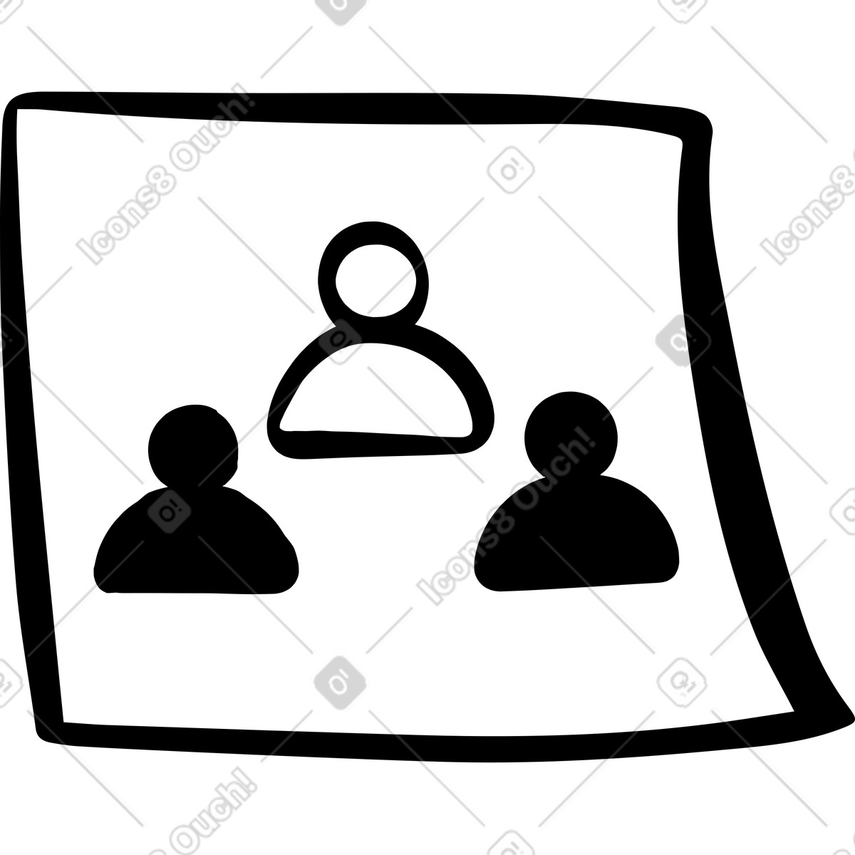 Users sticker illustration in Journal style download in PNG, SVG