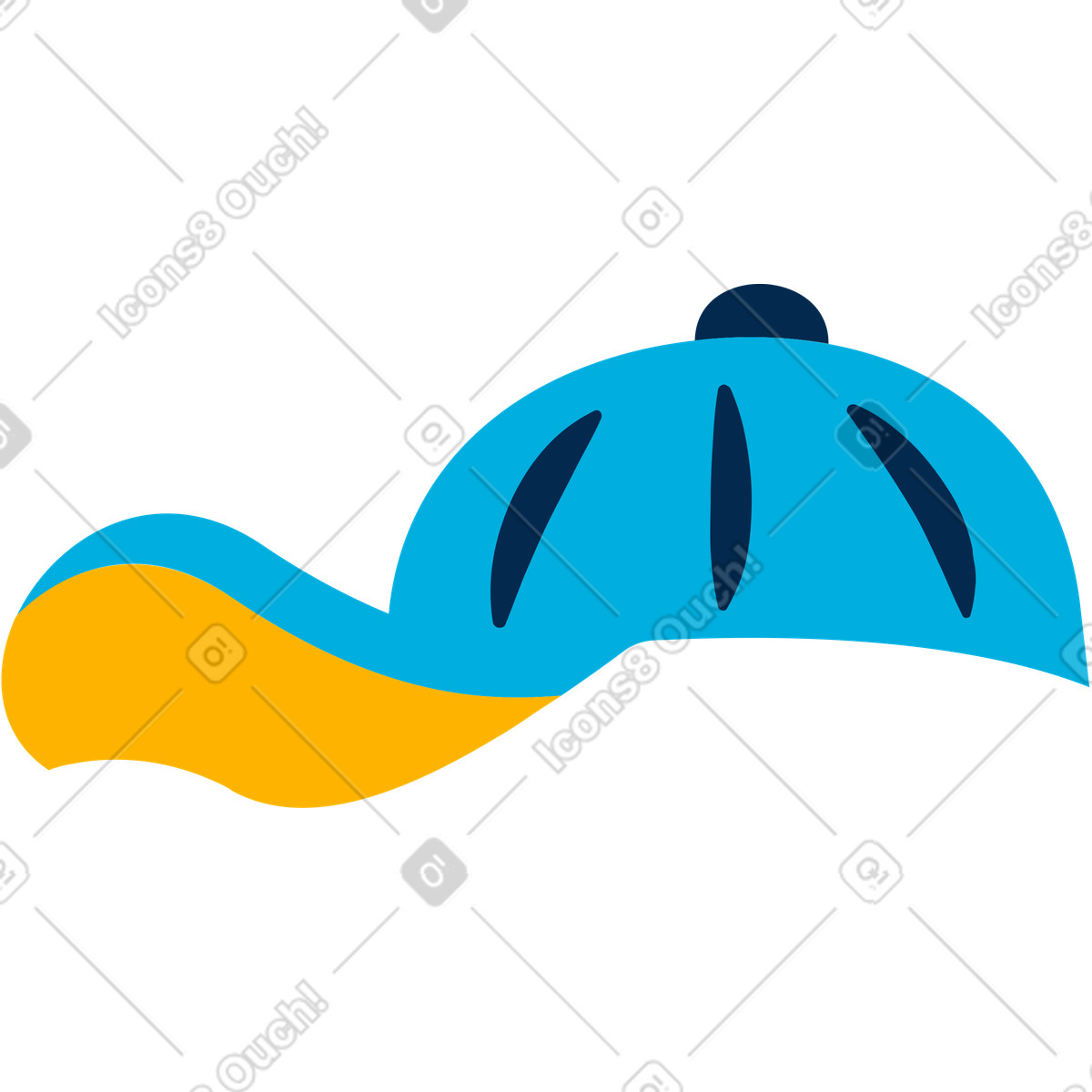 Illustration Casquette dans le style Flame à télécharger aux formats PNG, SVG