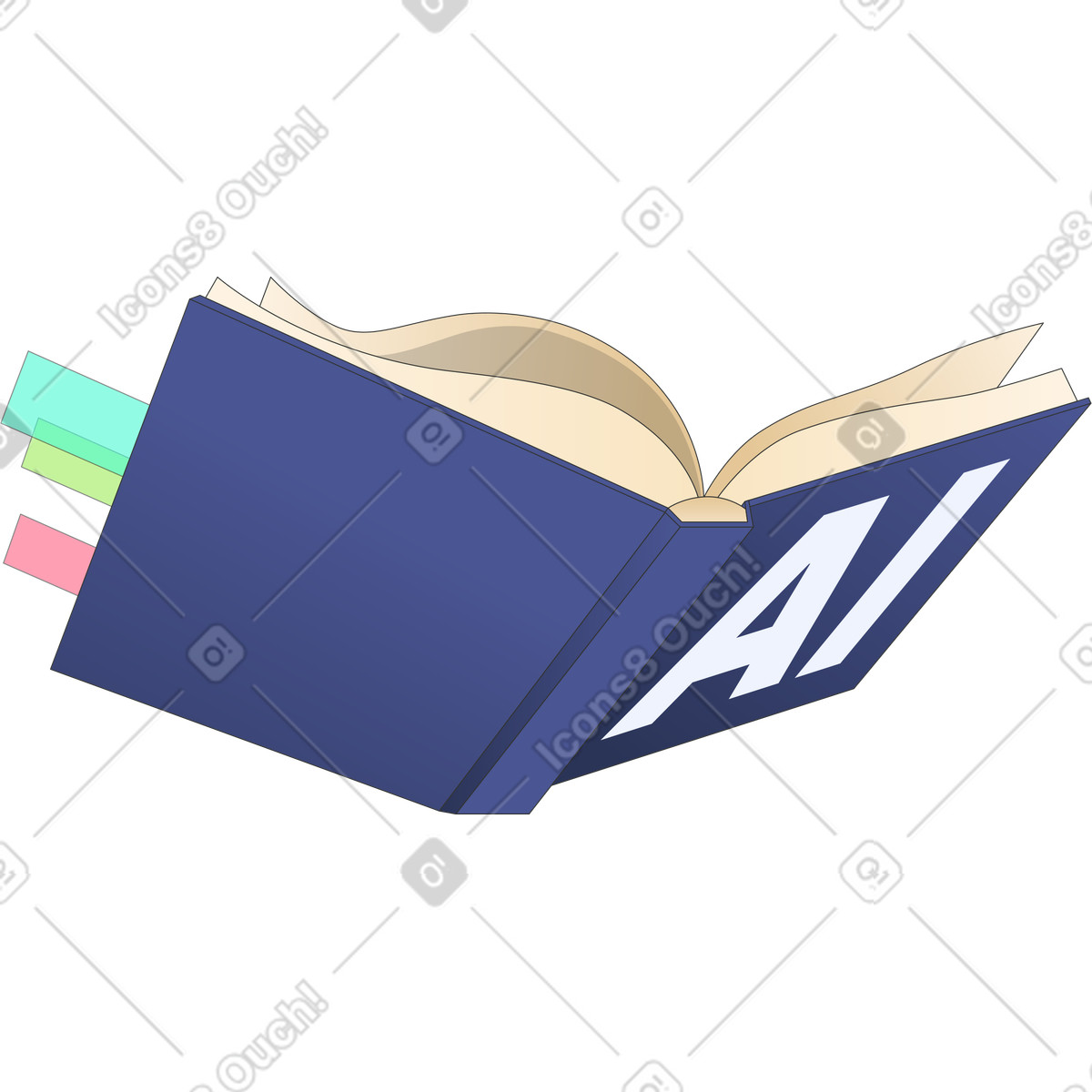 Ilustración Ai libro en estilo Kit a descargar en PNG y SVG